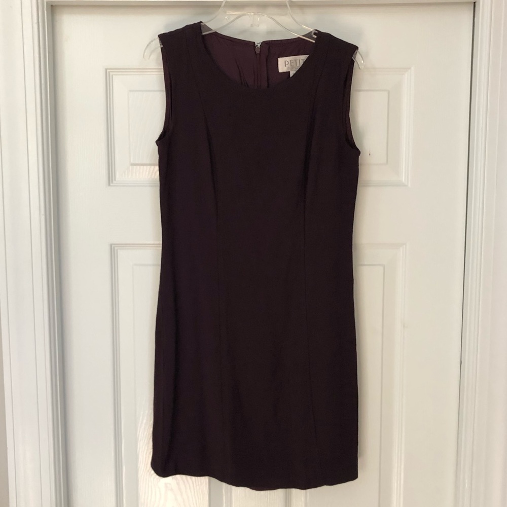 Petite Sophisticate Rayon Wool Sheath Mini Dress